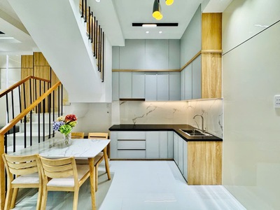 Nhà đẹp full nội thất gò vấp - ngay công viên làng hoa - hẻm 3m thoáng - khu nội bộ - 36m2 2 tầng 1 0