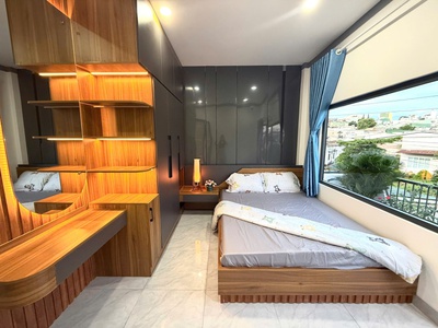 Bán nhà mê hẻm xe hơi né nhau 181 quang trung mặt tiền  nhà mê kiên cố - thiết kế hiện đại - full 3