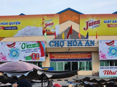 Bán nhà 1 trệt 1 lầu, 2 mặt tiền kinh doanh đa ngành nghề,gần chợ hóa an 3