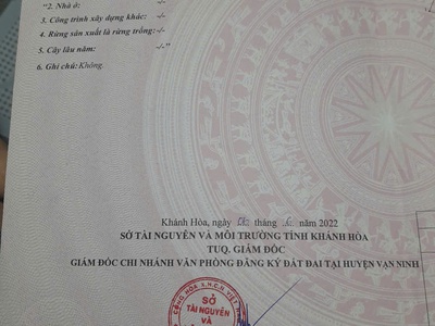 Cần bán lô đất vị trí đẹp, gần trung tâm hành chính Xã Vạn Ninh 0