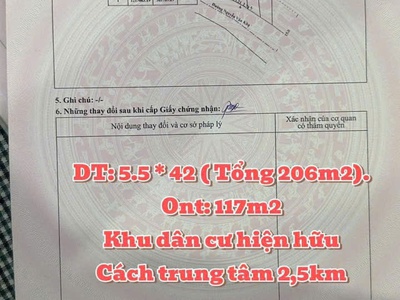 206m2 đất mặt tiền Nguyễn Văn Khạ, xã Tân An Hội , Củ Chi giá 2,5 tỷ 2