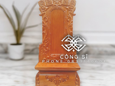 Bộ bài vị thờ thần linh và gia tiên bằng gỗ tốt 1