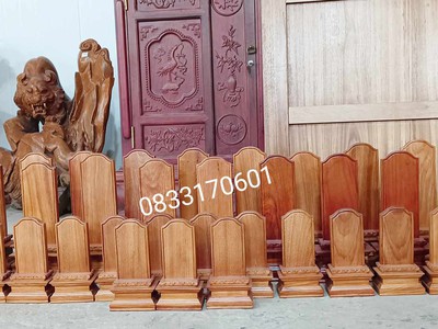 Bộ bài vị thờ thần linh và gia tiên bằng gỗ tốt 4
