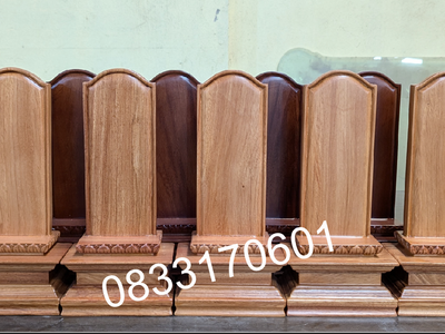 Bộ bài vị thờ thần linh và gia tiên bằng gỗ tốt 5