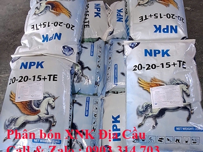 Phân bón hữu cơ NPK 20-20  15   TE bao 25kg- Giá tốt NPP, HTX , Nhà vườn 1