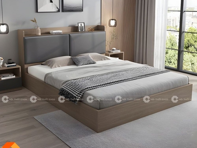 Giường Ngủ Gỗ Công Nghiệp Bọc Nệm Êm Ái 0