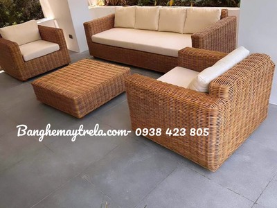 Sofa vuông nhựa giả mây 0