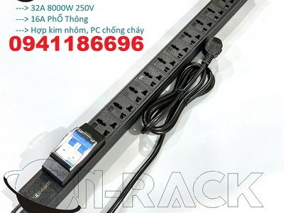 Phân phối Thanh nguồn PDU 08 ổ cắm dọc đa năng Atomat 32A có kèm dây nguồn AR-P19M08C32CB2 3