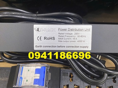 Phân phối Thanh nguồn PDU 08 ổ cắm dọc đa năng Atomat 32A có kèm dây nguồn AR-P19M08C32CB2 4