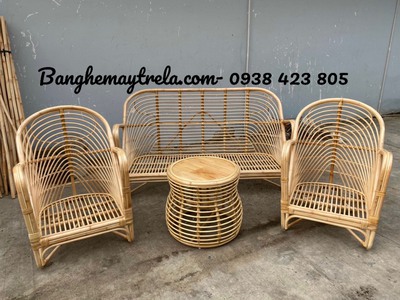 Bàn ghế sofa mây phòng khách hiện đại HCM 0