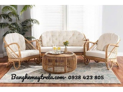 Bàn ghế sofa mây phòng khách hiện đại HCM 3