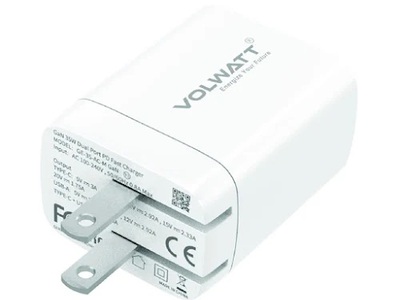 Củ sạc nhanh Volwatt 35W GaN USB-C , Trắng  GE-35-AC-M GAN 0