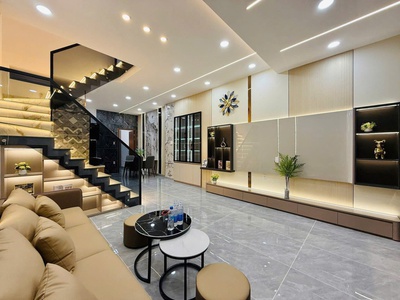 Bán nhà phố 2 lầu sân thượng   full nội thất   đường huỳnh tấn phát, nhà bè 2