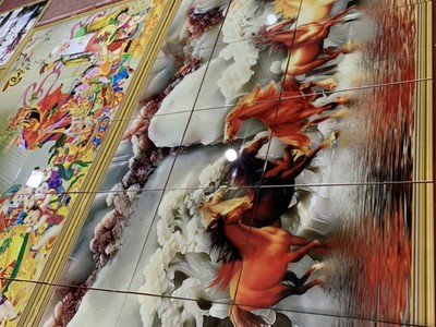 Tranh gạch men mã đáo thành công 3d ốp tường 5