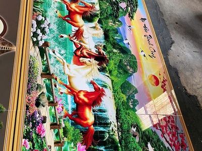 Tranh gạch men mã đáo thành công 3d ốp tường 2