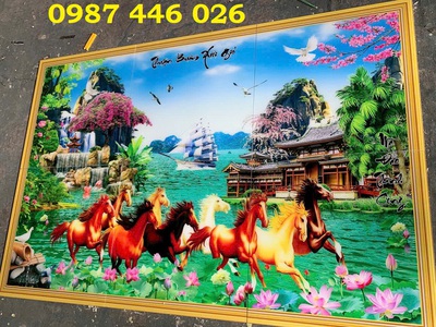 Tranh gạch men mã đáo thành công 3d ốp tường 0