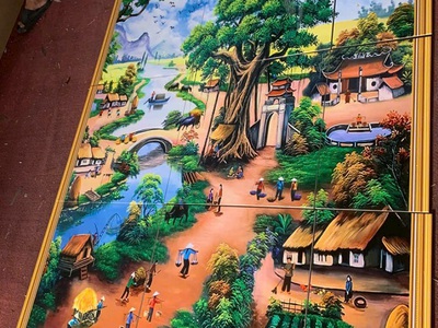 Tranh gạch men phong cảnh 3d HP6373 3