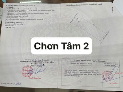 Bán lô đất 78,5m    đường 5m5 chơn tâm 2   cạnh nguyễn sinh sắc, liên chiểu   chỉ 4.25 tỷ 2