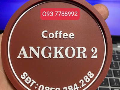 Làm đế lót ly bằng vải nỉ, đế lót ly nhựa cao cấp, đế lót ly giấy in Đế lót ly tại xưởng 3
