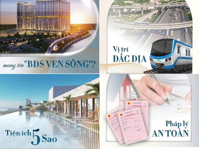 The gió riversude - căn hộ 3 mặt giáp sông nằm ngay metro và xa lộ hà nội do cđt an gia phát triển. 1