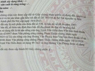 Cần tiền bán lô đất 62,1m2 thổ cư tại quang minh, mê linh, hà nội 3