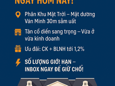 Sale Ngay Shophouse Phân Khu Mặt Trời: Mặt tiền đẹp   Lợi nhuận khủng 1
