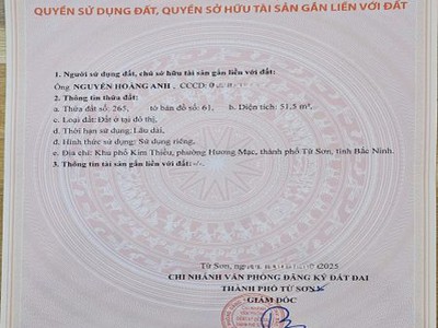 Nhanh tay sở hữu mảnh đất đẹp tại phường phù khê, từ sơn, bắc ninh 4