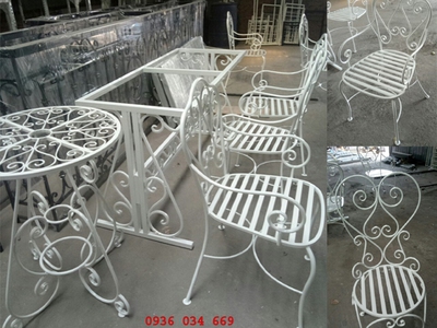 Bàn ghế sắt, Bàn ghế cafe, bàn ghế ăn 2