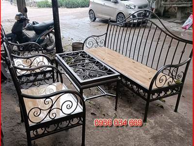 Bàn ghế sắt, Bàn ghế cafe, bàn ghế ăn 6