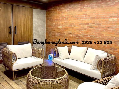 Sofa tổ yến nhựa giả mây ngoài trời 3