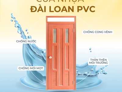 Cửa nhựa giá rẻ cho nhà vệ sinh - chỉ 2tr5/bộ, tặng kèm khóa 1