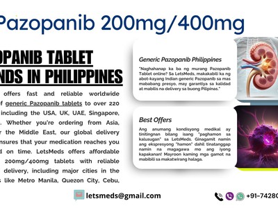 Purchase Pazopanib 200mg/400mg Tablet Online at Lower Cost Manila Philippines 0