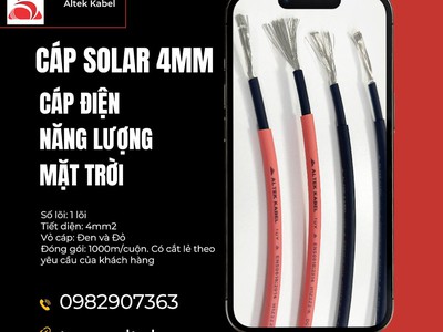 Cáp Solar 4mm Altek Kabel   Chuyên dùng cho hệ thống điện mặt trời 1