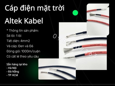 Cáp Solar 4mm Altek Kabel   Chuyên dùng cho hệ thống điện mặt trời 2