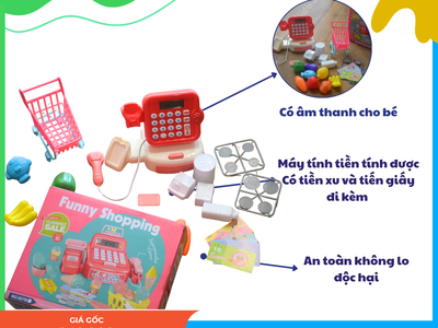 Bé Làm Thu Ngân Siêu Đáng Yêu Chỉ Với Món Đồ Này 2