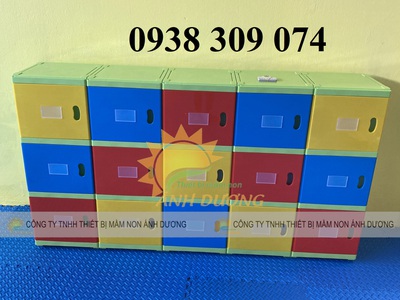 Tủ đựng cặp của trẻ cao cấp , tủ đựng balo mấm non bằng nhựa 0