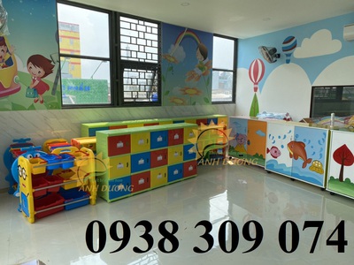 Tủ đựng cặp của trẻ cao cấp , tủ đựng balo mấm non bằng nhựa 3