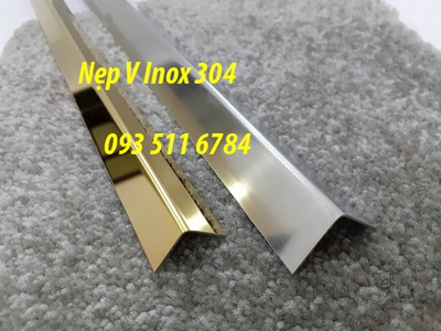 Nẹp cầu thang chống trượt nẹp V inox ốp góc 2