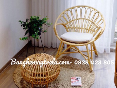 Ghế mây tự nhiên đuôi công 2