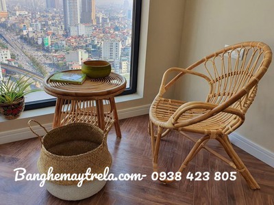 Ghế mây tự nhiên đuôi công 5
