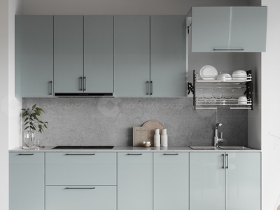 Tủ Bếp MDF phủ Acrylic Bóng Gương Hiện Đại 0