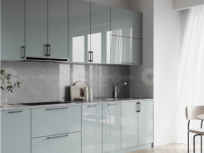 Tủ Bếp MDF phủ Acrylic Bóng Gương Hiện Đại 1
