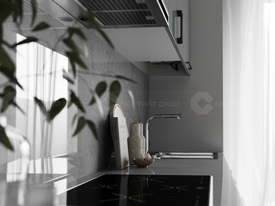 Tủ Bếp MDF phủ Acrylic Bóng Gương Hiện Đại 2