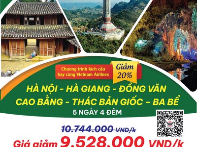 Tour Hà Nội - Hà Giang - Đồng Văn - Cao Bằng - Ba Bể 0
