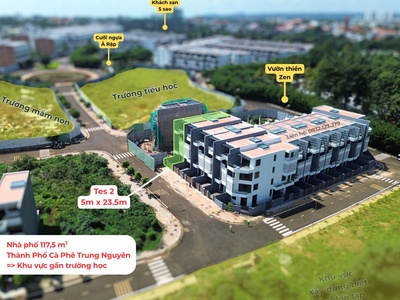 Nhà phố view trường học giá tốt nhất dự án Trung Nguyên 1