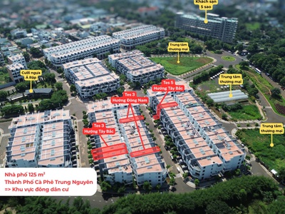 Nhà phố view trường học giá tốt nhất dự án Trung Nguyên 2
