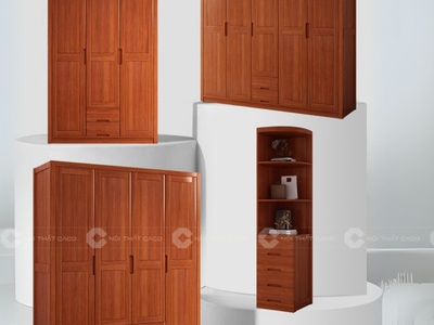 Tủ Quần Áo Gỗ Tự Nhiên Màu Nâu Sang Trọng 1