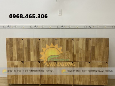 Kệ gỗ mầm non chất lượng cao, kệ gỗ nhà trẻ mẫu giáo 3