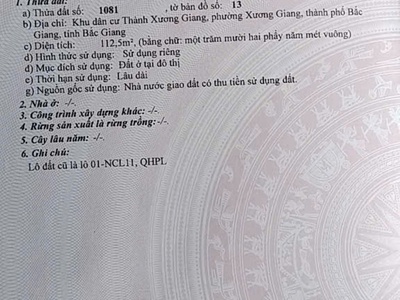 Hot     sở hữu ngay đất đẹp - giá tốt - vị trí đắc địa tại kdc thành xương giang, phường xương 3