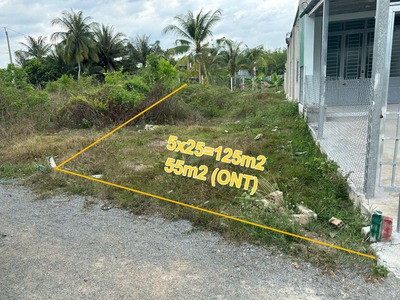 Đất vuông hxt 125m2  55m2 ont    kênh đông tn 0